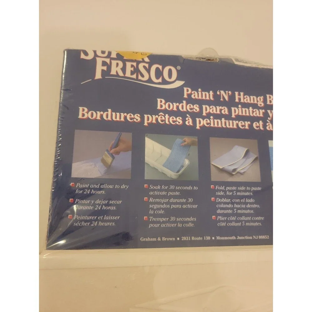Graham & Brown Super Fresco Wallpaper Border ~baby Blocks ~ 95251 _New 6.9 X 5yd